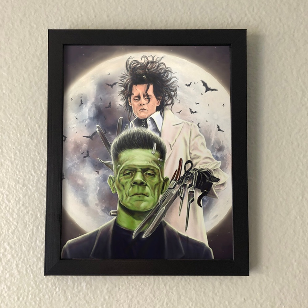 Edward Scissorhands Frankenstein Wall Art